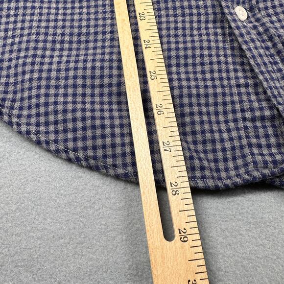 Vineyard Vines Shirt Mens XSmall Blue Gray Whale Shepherds Check Plaid Flannel - Picture 6 of 12